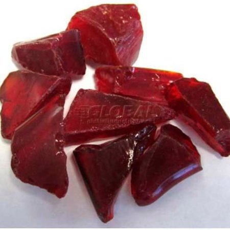 HILAND Hiland Fire Glass RGLASS-RED 1/2" to 1" Dia. Recycled Red 10 Lbs RGLASS-RED